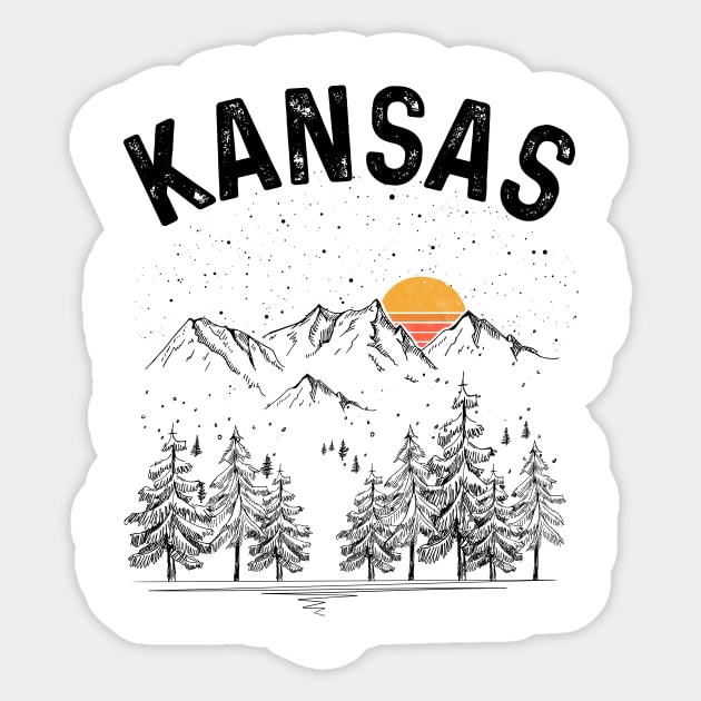 Kansas State Vintage Retro Sticker by DanYoungOfficial